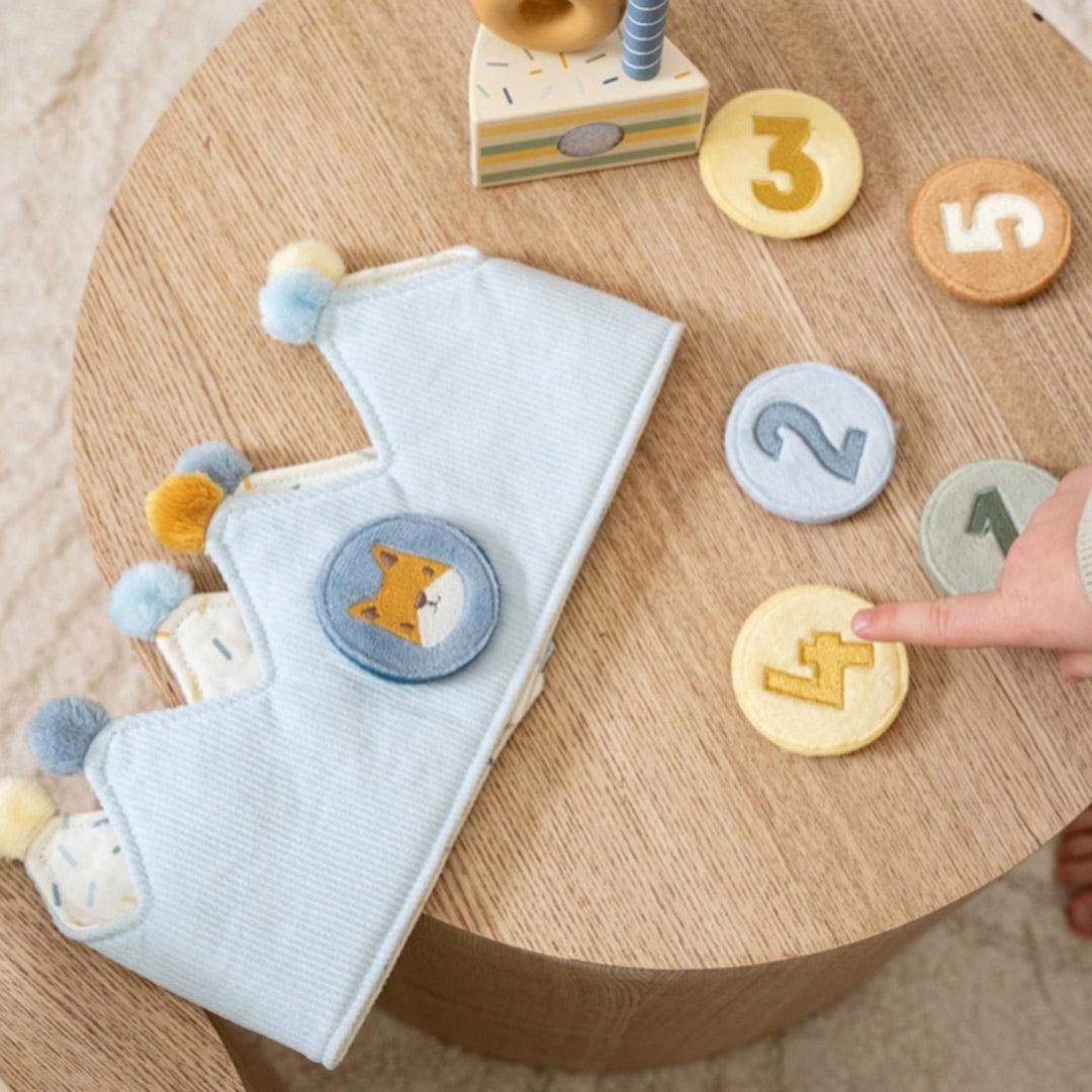 Little Dutch Birthday Crown With Numbers - Blue-Role Play-Blue- | Natural Baby Shower