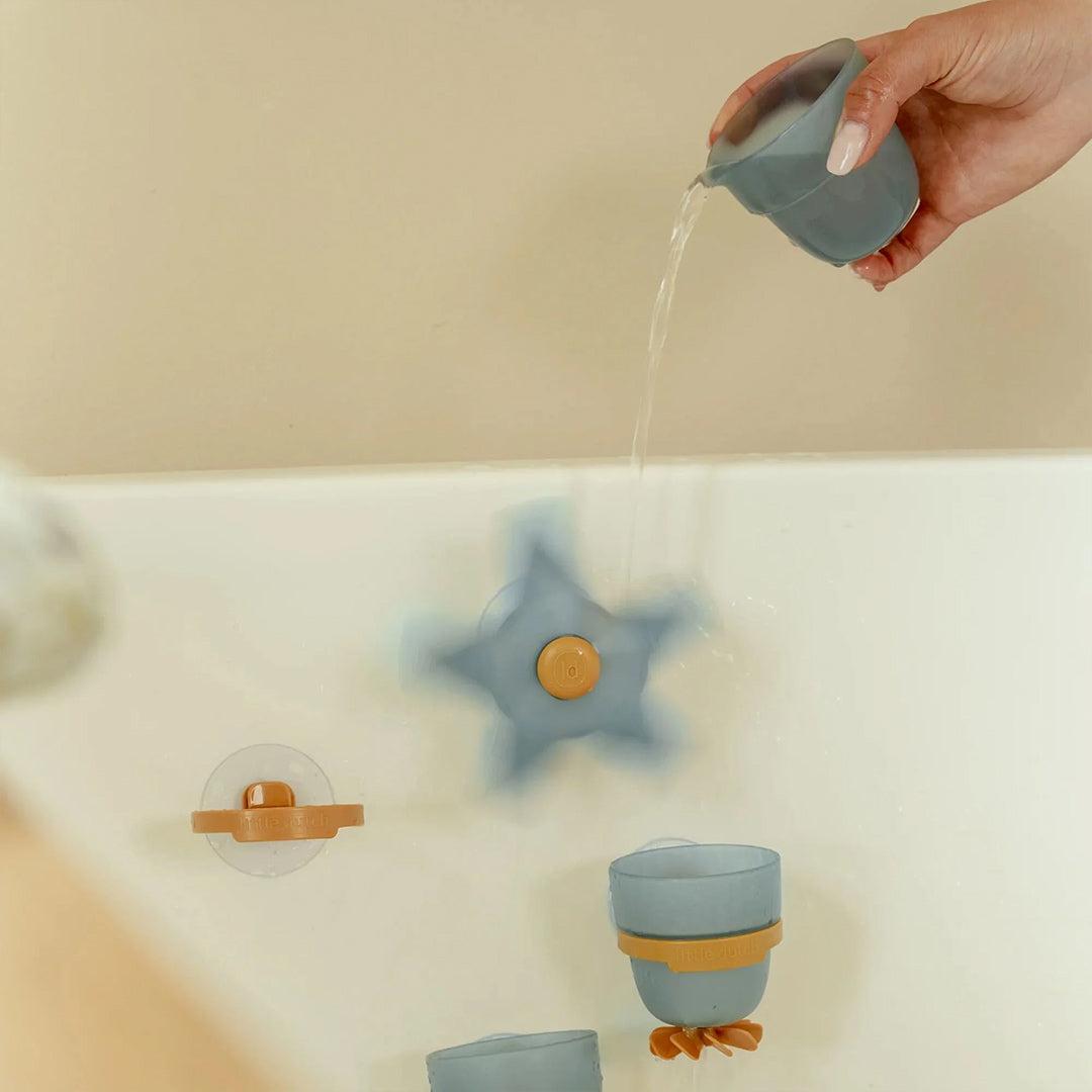 Little Dutch Bath Play Cups - Blue-Bath Toys-Blue- | Natural Baby Shower
