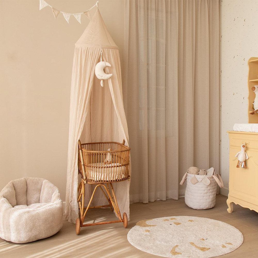 Little Dutch Canopy Muslin - Pure Soft Beige-Canopies-Pure Soft Beige-One Size | Natural Baby Shower