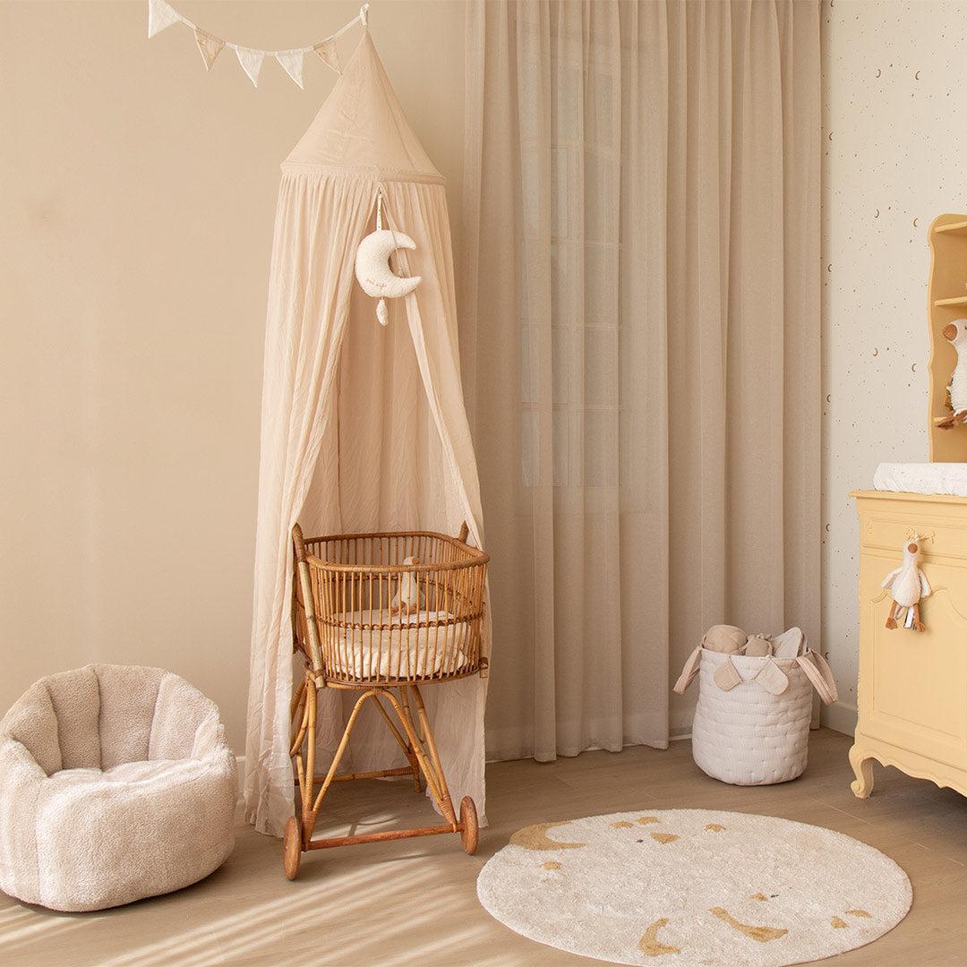 Little Dutch Canopy Muslin - Pure Soft Beige-Canopies-Pure Soft Beige-One Size | Natural Baby Shower