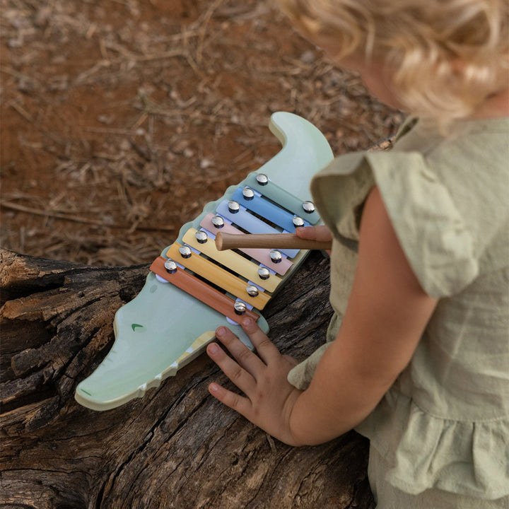 Little Dutch Crocodile Xylophone - Crocodile FSC - Safari Friends - Safari Friends