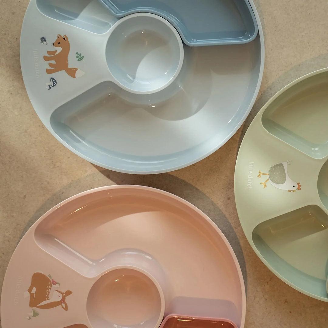 Little Dutch Divider Plate Mepal Mio - Pink-Plates-Pink- | Natural Baby Shower