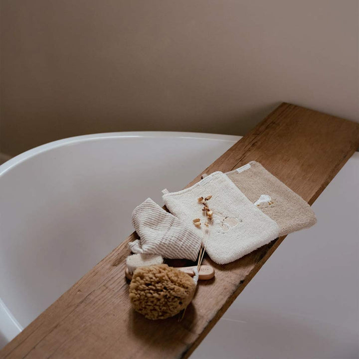 Little Dutch Embroidered Washcloths Set - Baby Bunny-Washcloths-Baby Bunny-One Size | Natural Baby Shower