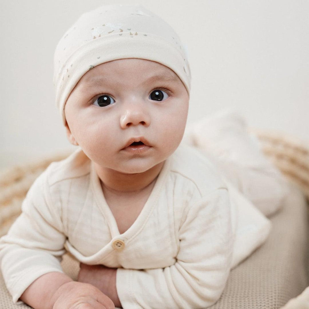 Little Dutch Long Sleeved T-shirt Wrap - Cream-Tops-Cream-NB | Natural Baby Shower