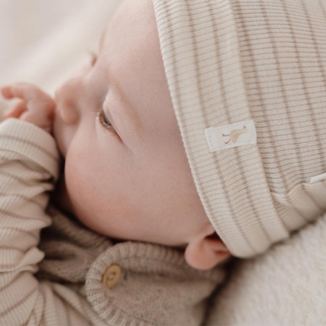 Little Dutch Hat - Soft Beige Stripe-Hats-Soft Beige Stripe-0-3m | Natural Baby Shower