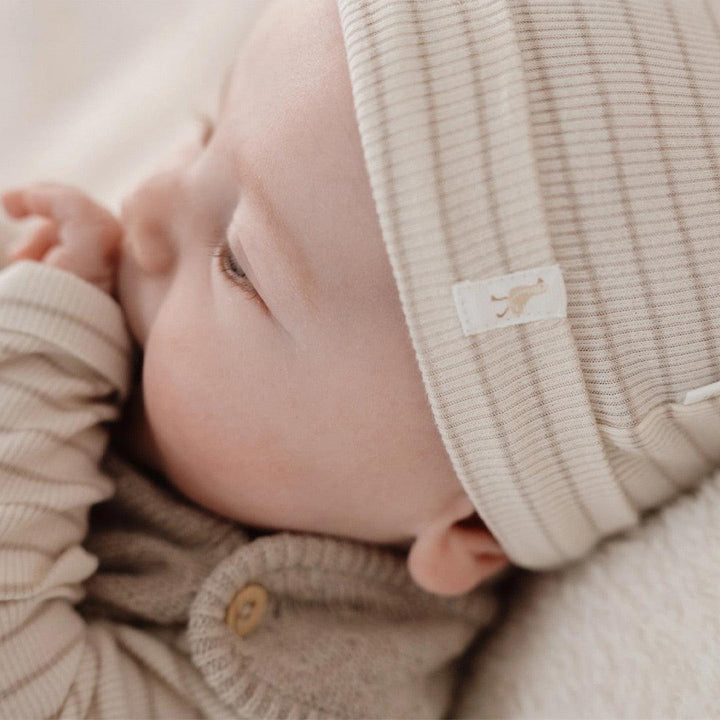 Little Dutch Hat - Soft Beige Stripe-Hats-Soft Beige Stripe-0-3m | Natural Baby Shower