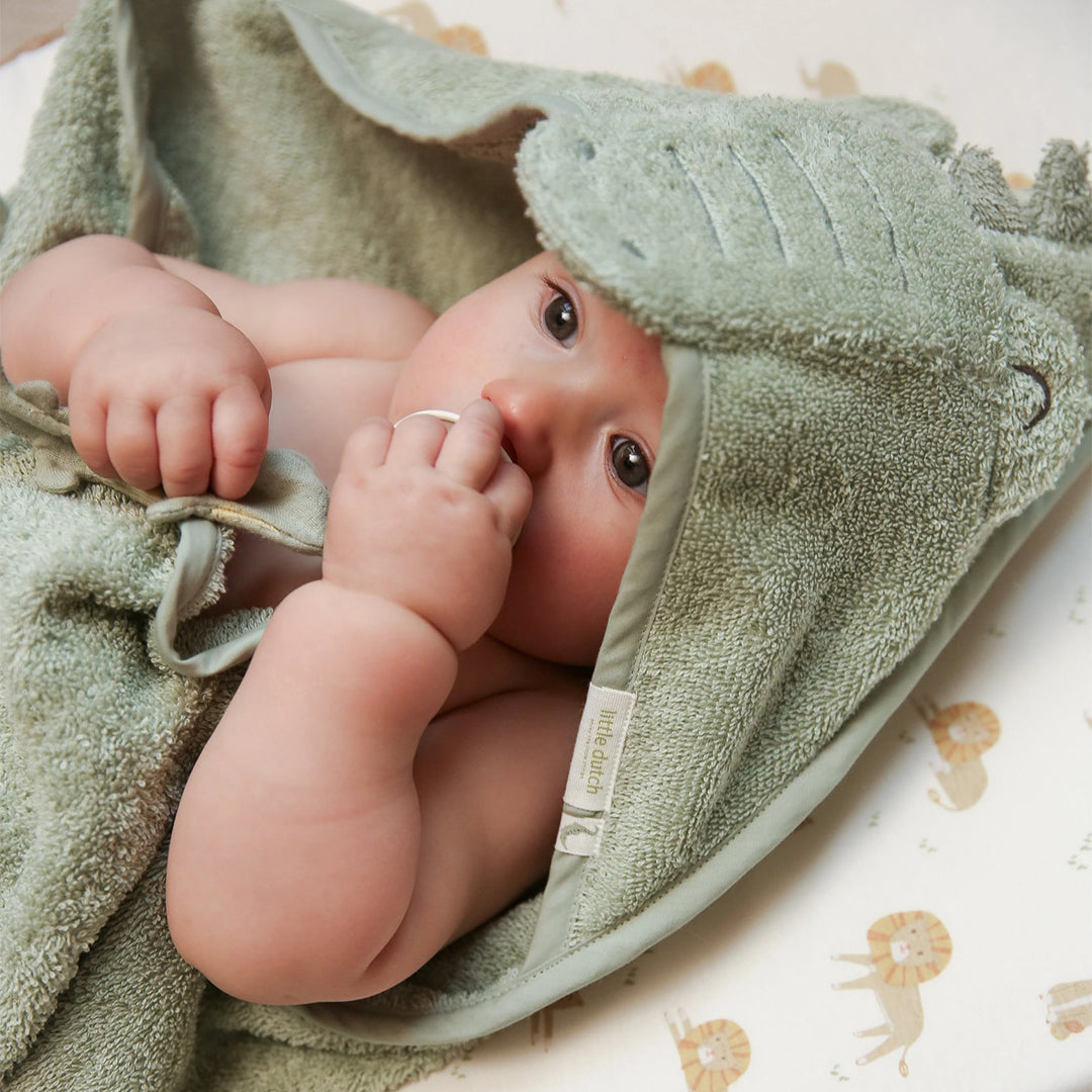 Little Dutch Hooded Towel - Crocodile