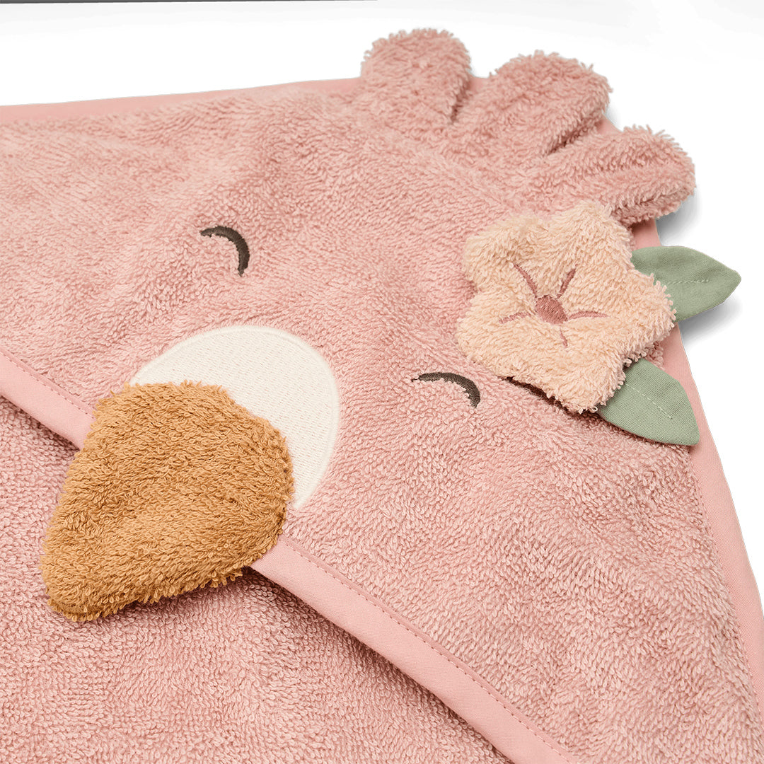 Little Dutch Hooded Towel - Flamingo