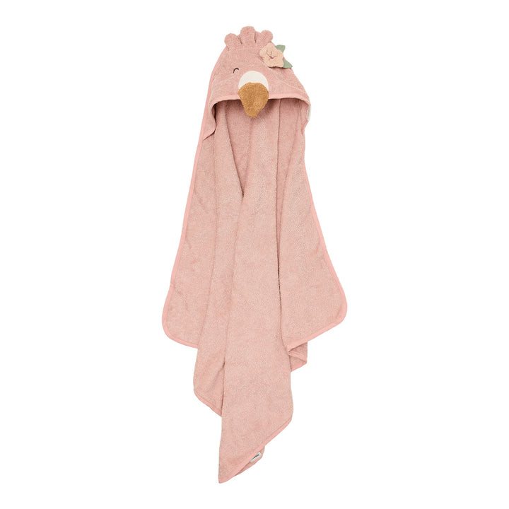 Little Dutch Hooded Towel - Flamingo