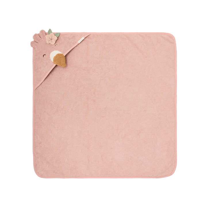 Little Dutch Hooded Towel - Flamingo