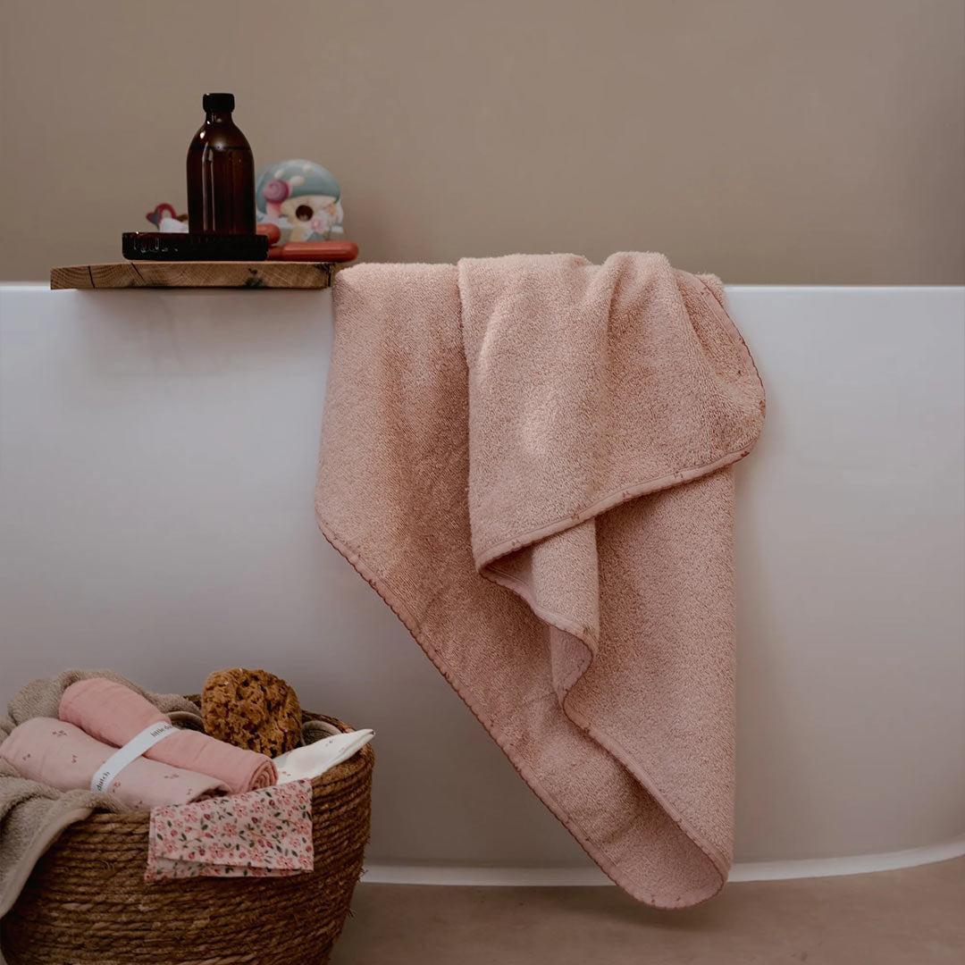 Little Dutch Hooded Towel - Pure Blossom-Bath Towels-Pure Blossom-75x75 | Natural Baby Shower