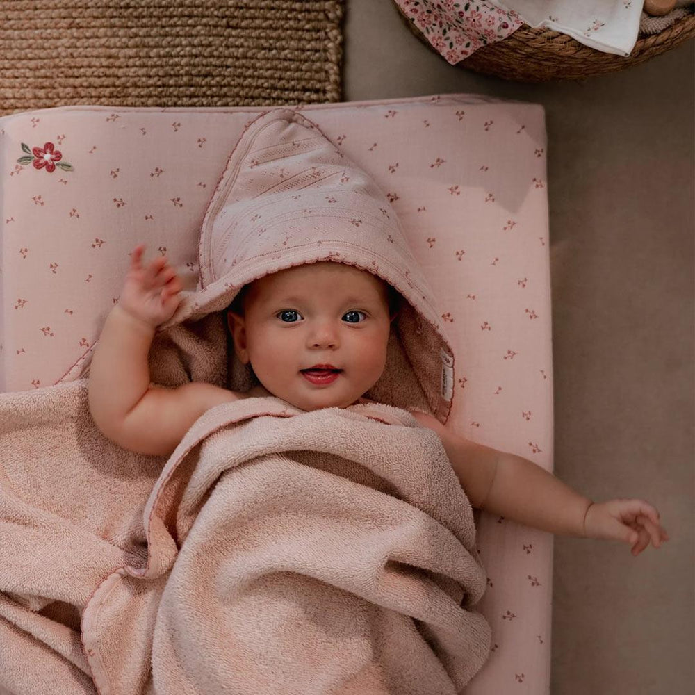 Little Dutch Hooded Towel - Pure Blossom-Bath Towels-Pure Blossom-75x75 | Natural Baby Shower