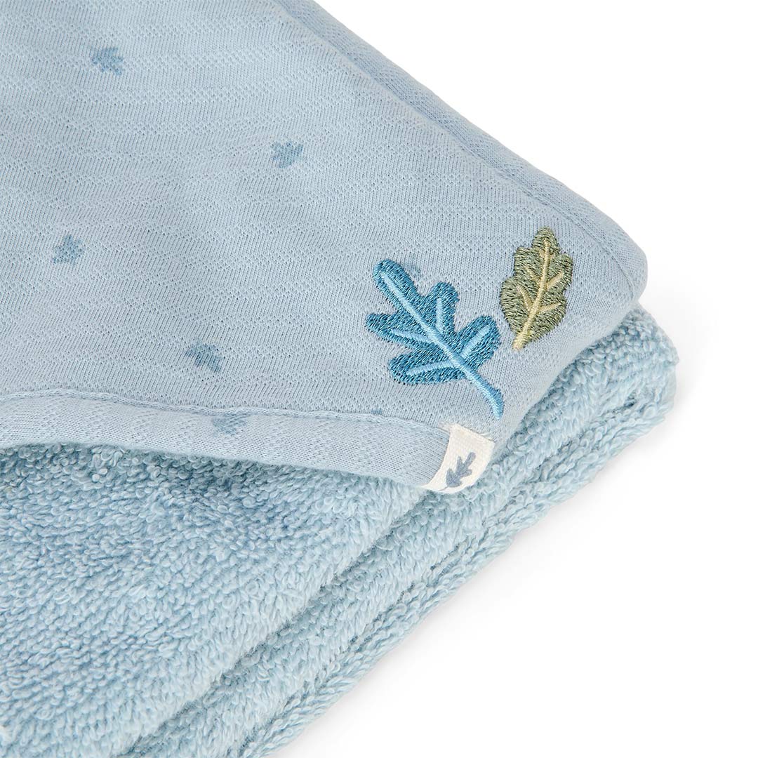 Little Dutch Hooded Towel - Pure Denim Blue-Bath Towels-Pure Denim Blue-75x75 | Natural Baby Shower