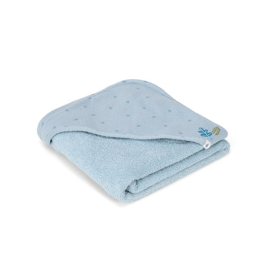 Little Dutch Hooded Towel - Pure Denim Blue-Bath Towels-Pure Denim Blue-75x75 | Natural Baby Shower