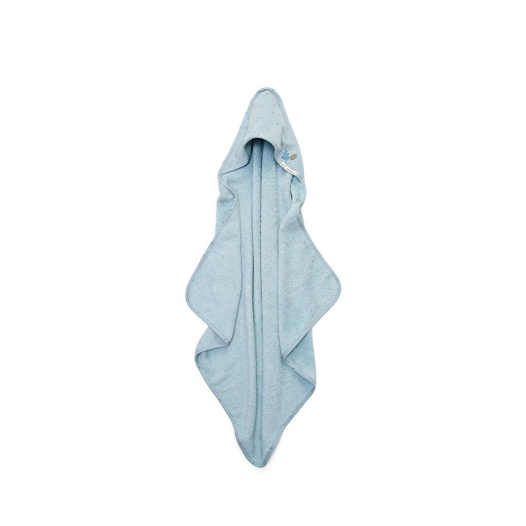 Little Dutch Hooded Towel - Pure Denim Blue-Bath Towels-Pure Denim Blue-75x75 | Natural Baby Shower