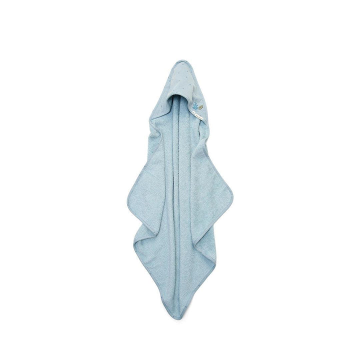 Little Dutch Hooded Towel - Pure Denim Blue-Bath Towels-Pure Denim Blue-75x75 | Natural Baby Shower