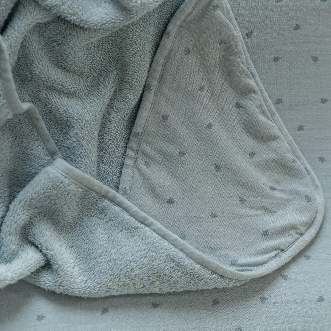 Little Dutch Hooded Towel - Pure Denim Blue-Bath Towels-Pure Denim Blue-75x75 | Natural Baby Shower