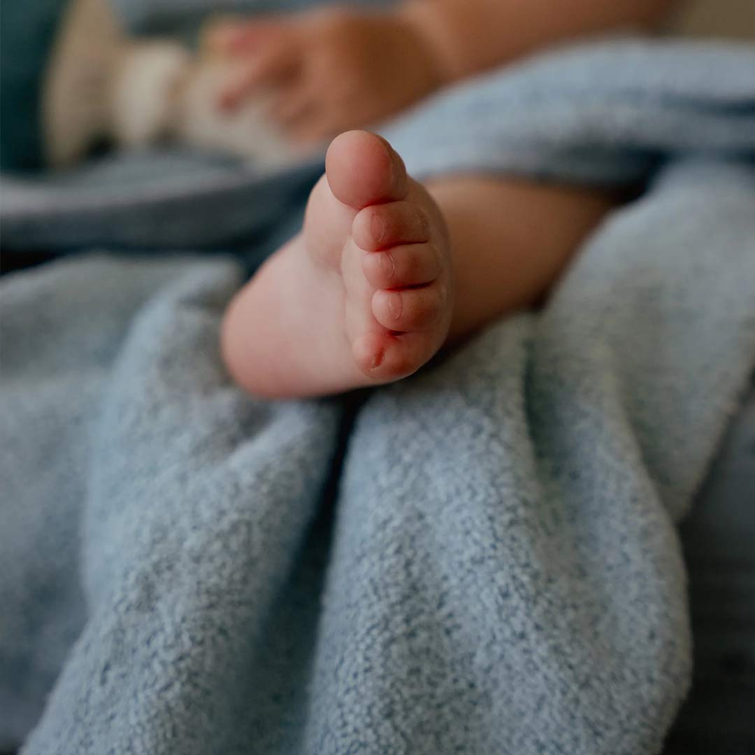 Little Dutch Hooded Towel - Pure Denim Blue-Bath Towels-Pure Denim Blue-75x75 | Natural Baby Shower