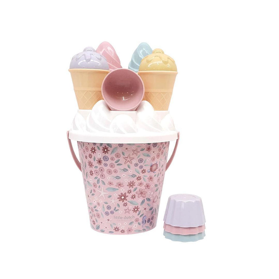 Little Dutch Ice Cream Bucket Set 14 pcs - Dreamy Mermaid-Beach Toys-Dreamy Mermaid- | Natural Baby Shower