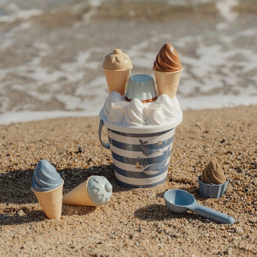 Little Dutch Ice Cream Bucket Set 14 pcs - Ocean World-Beach Toys-Ocean World- | Natural Baby Shower