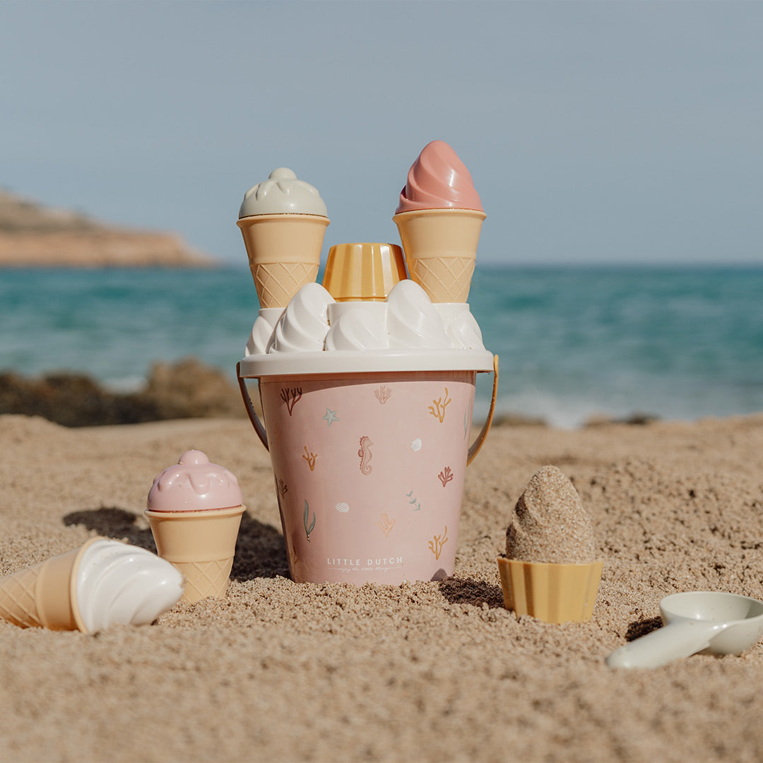 Little Dutch Ice Cream Bucket Set  - Pink - Ocean Dreams