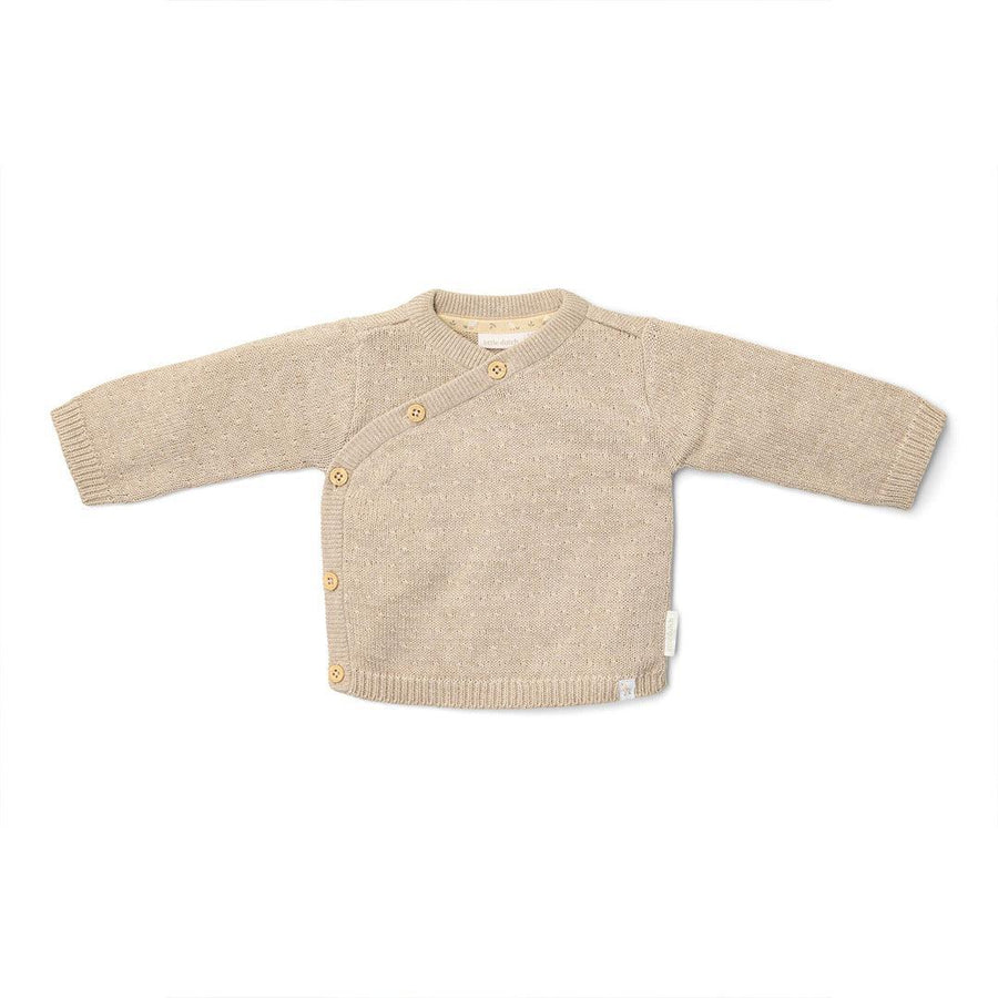 Little Dutch Knitted Cardigan Wrap - Soft Beige Melee-Cardigans-Soft Beige Melee-NB | Natural Baby Shower