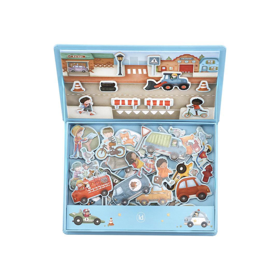 Little Dutch Magnetic Play Board - Jim’s Vehicles-Puzzles + Games- | Natural Baby Shower