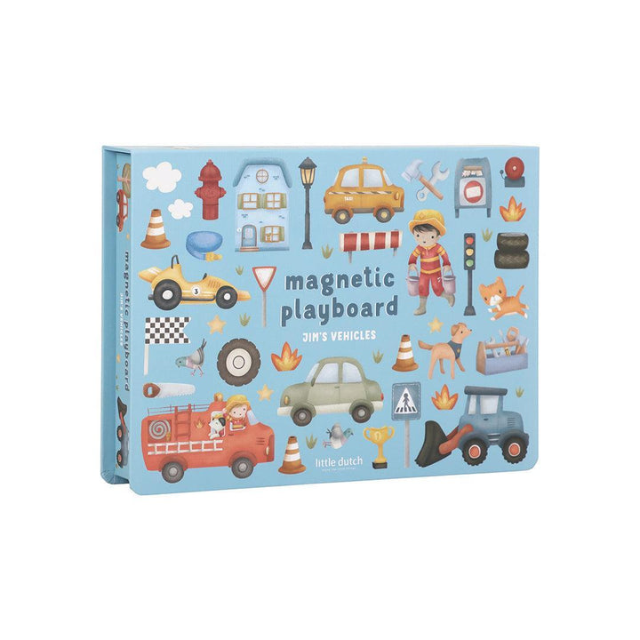 Little Dutch Magnetic Play Board - Jim’s Vehicles-Puzzles + Games- | Natural Baby Shower