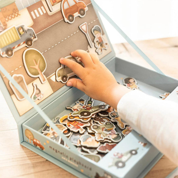 Little Dutch Magnetic Play Board - Jim’s Vehicles-Puzzles + Games- | Natural Baby Shower
