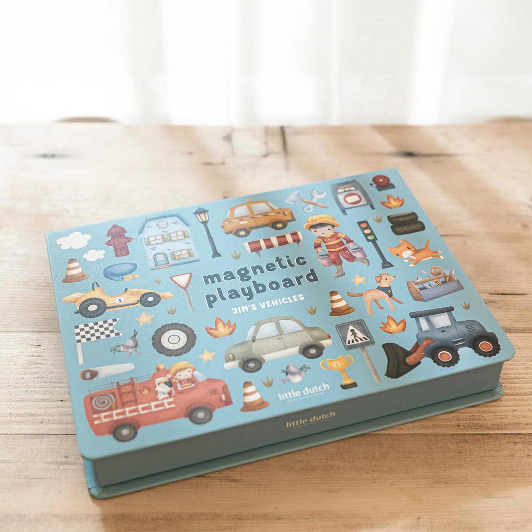 Little Dutch Magnetic Play Board - Jim’s Vehicles-Puzzles + Games- | Natural Baby Shower