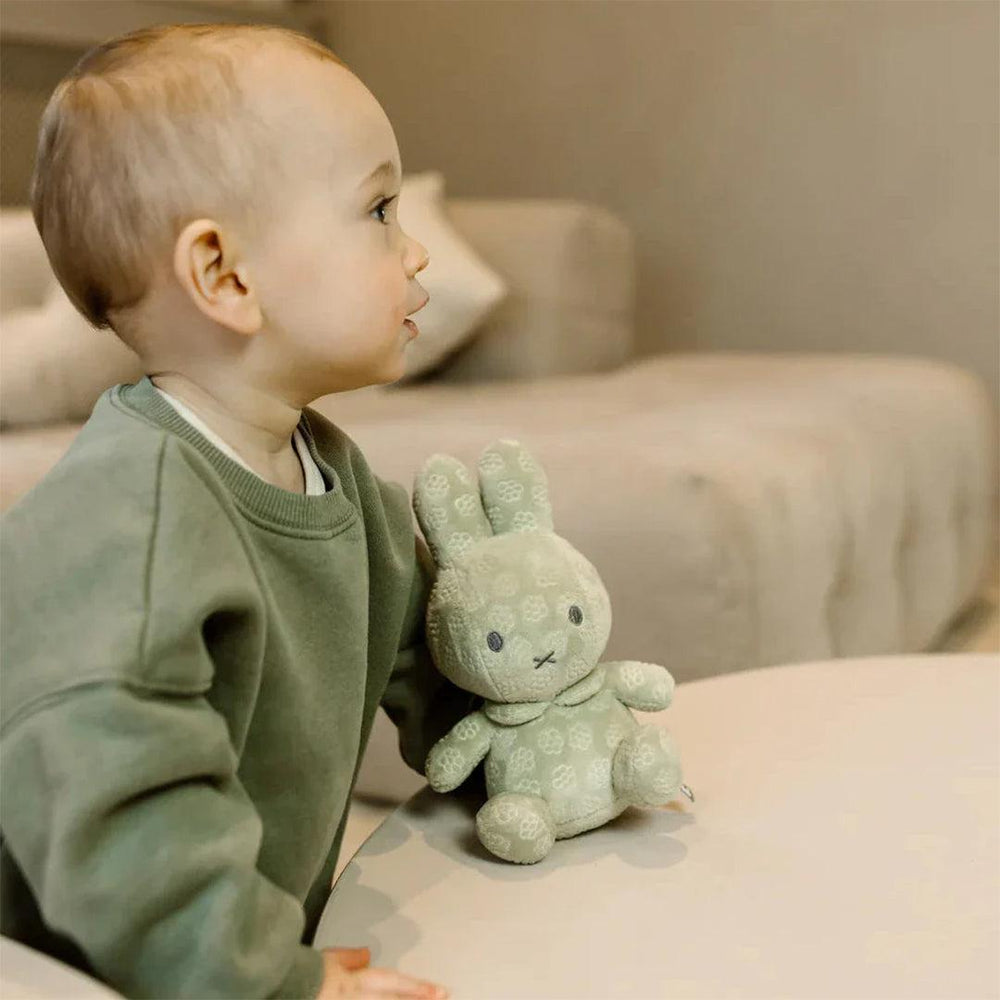 Little Dutch Miffy Cuddle 20 cm - Green Flowers-Soft Toys-Green Flowers- | Natural Baby Shower
