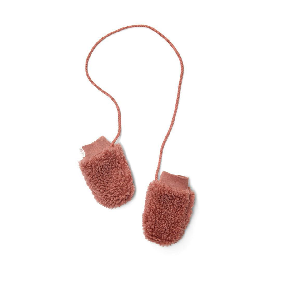 Little Dutch Teddy Mittens - Pink Blush-Gloves + Mittens-Pink Blush-0-3m | Natural Baby Shower
