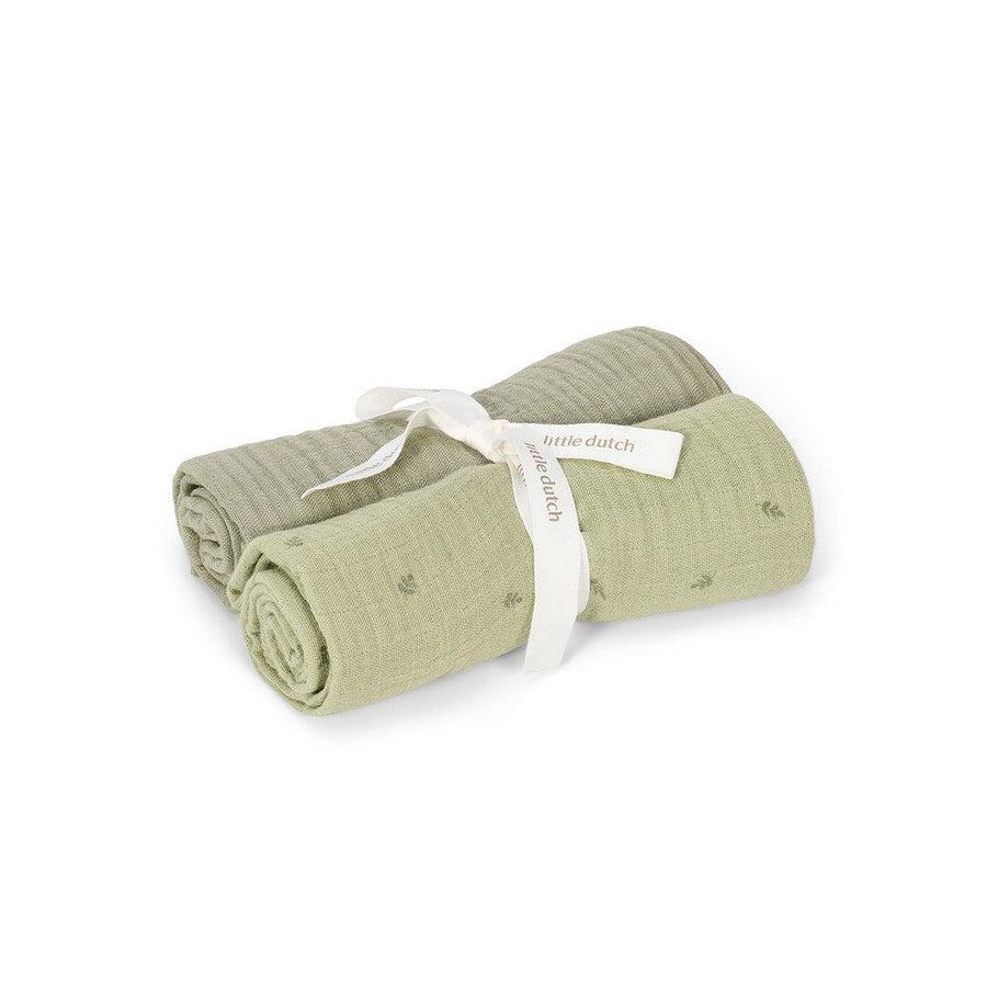 Little Dutch Muslin Swaddles - Pure Sage-Swaddling Wraps-Pure Sage-70x70 | Natural Baby Shower