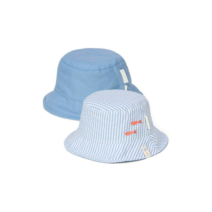 Little Dutch Reversible Bucket Hat - Ocean Blue-Hats-Ocean Blue-18m-4y | Natural Baby Shower