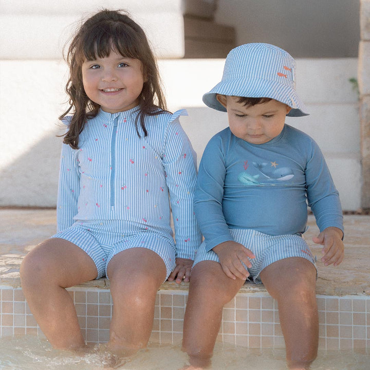 Little Dutch Reversible Bucket Hat - Ocean Blue-Hats-Ocean Blue-18m-4y | Natural Baby Shower