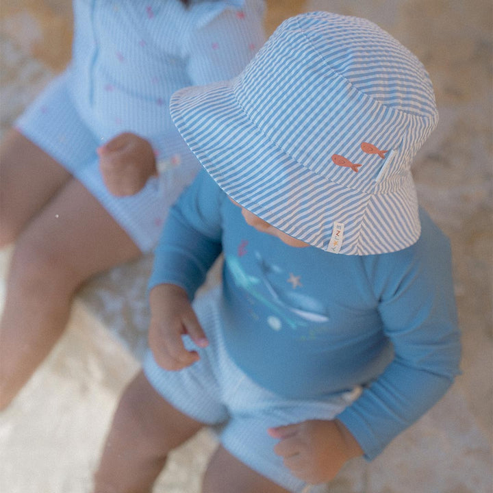 Little Dutch Reversible Bucket Hat - Ocean Blue-Hats-Ocean Blue-18m-4y | Natural Baby Shower
