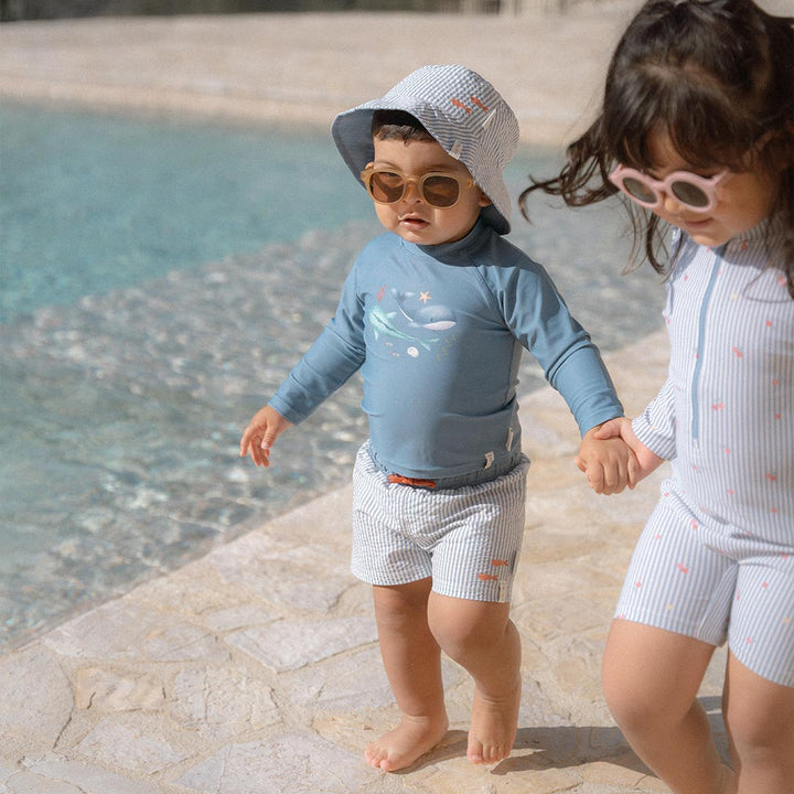 Little Dutch Reversible Bucket Hat - Ocean Blue-Hats-Ocean Blue-18m-4y | Natural Baby Shower