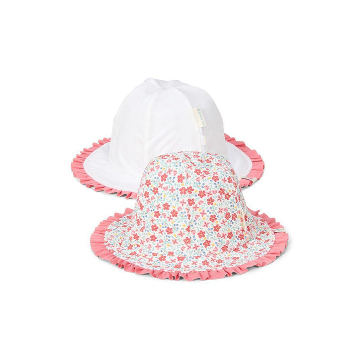 Little Dutch Reversible Hat - Sunny Flowers Multicolour-Hats-Sunny Flowers Multicolour-18m-4y | Natural Baby Shower