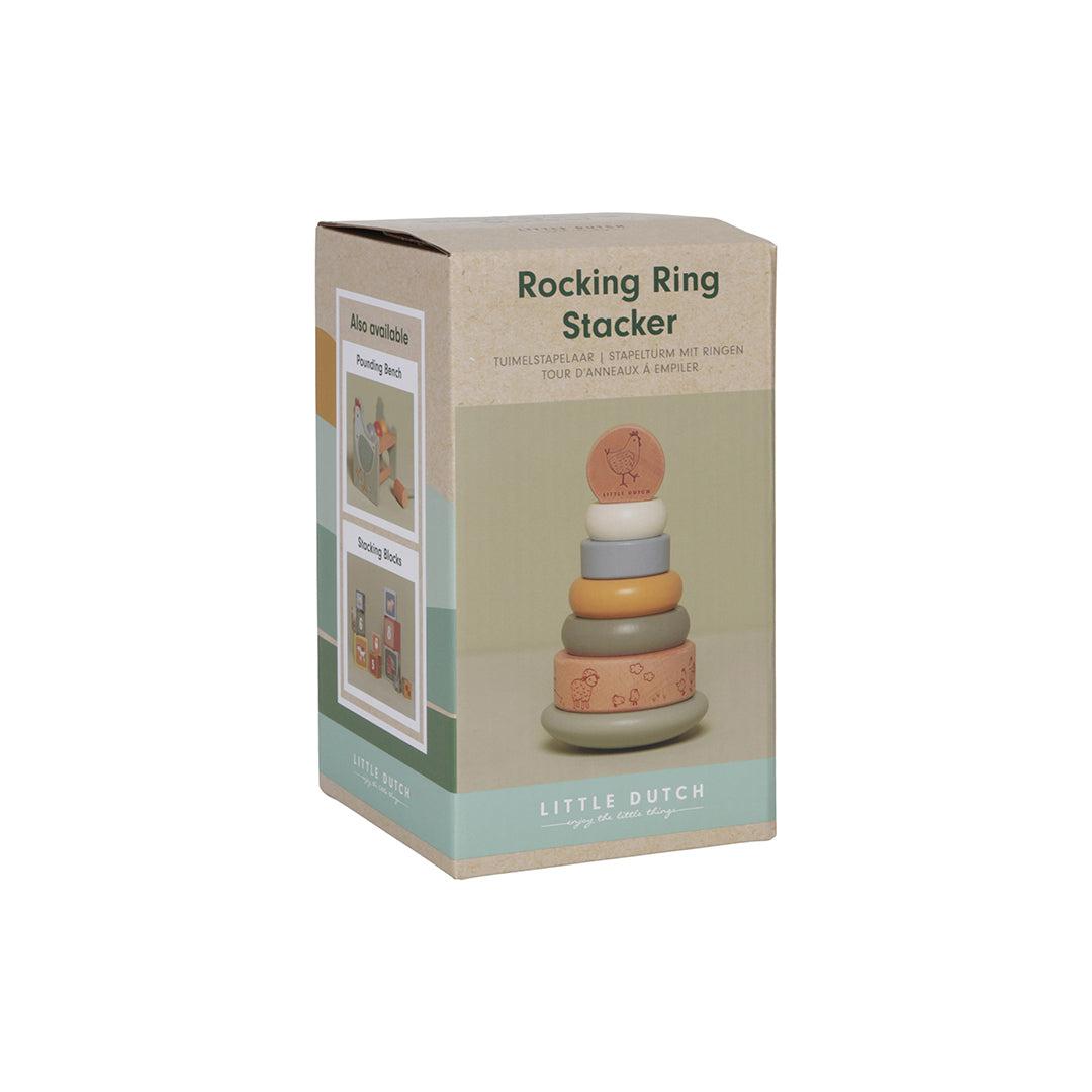 Little Dutch Rocking Ring Stacker - Little Farm-Stacking Toys-Little Farm- | Natural Baby Shower