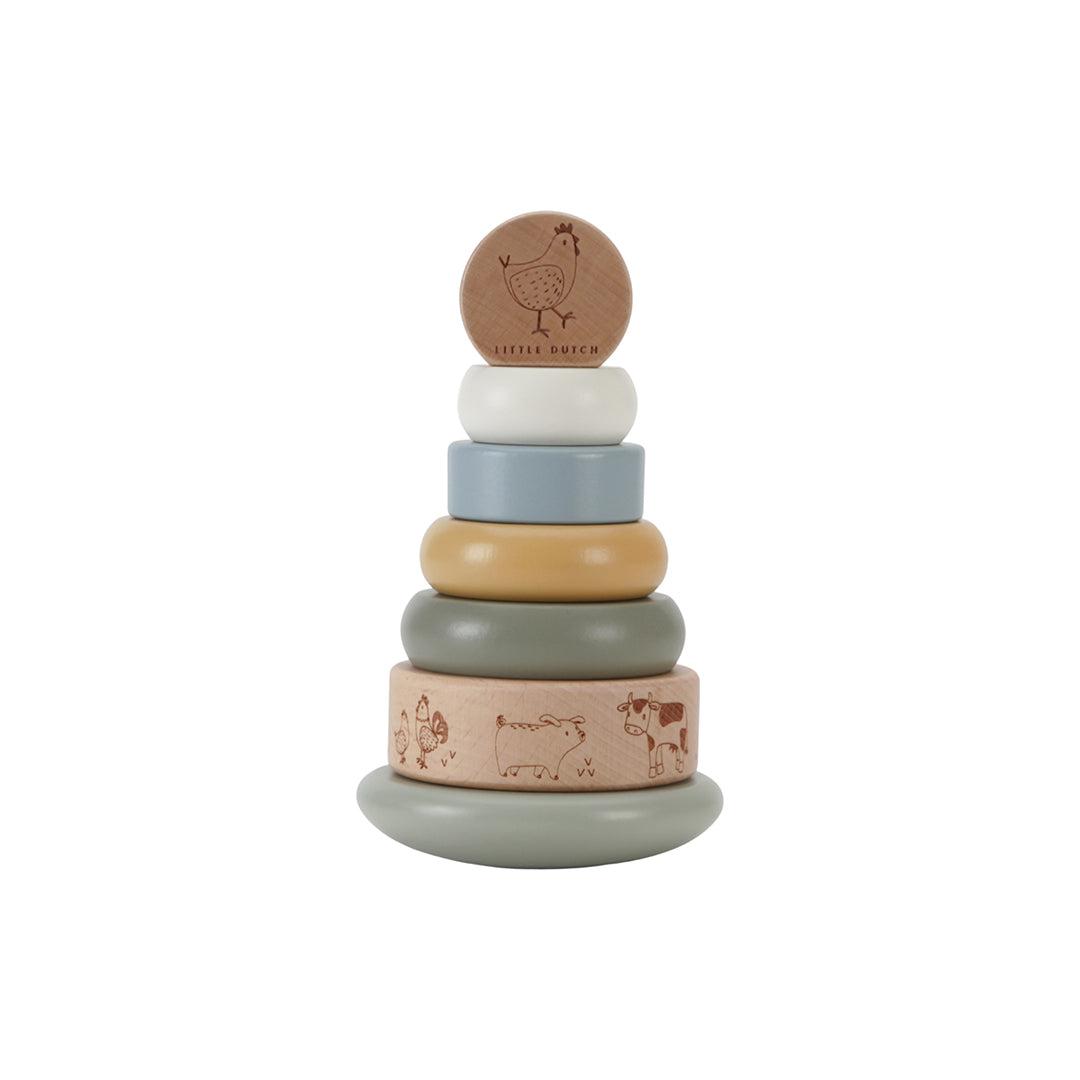 Little Dutch Rocking Ring Stacker - Little Farm-Stacking Toys-Little Farm- | Natural Baby Shower