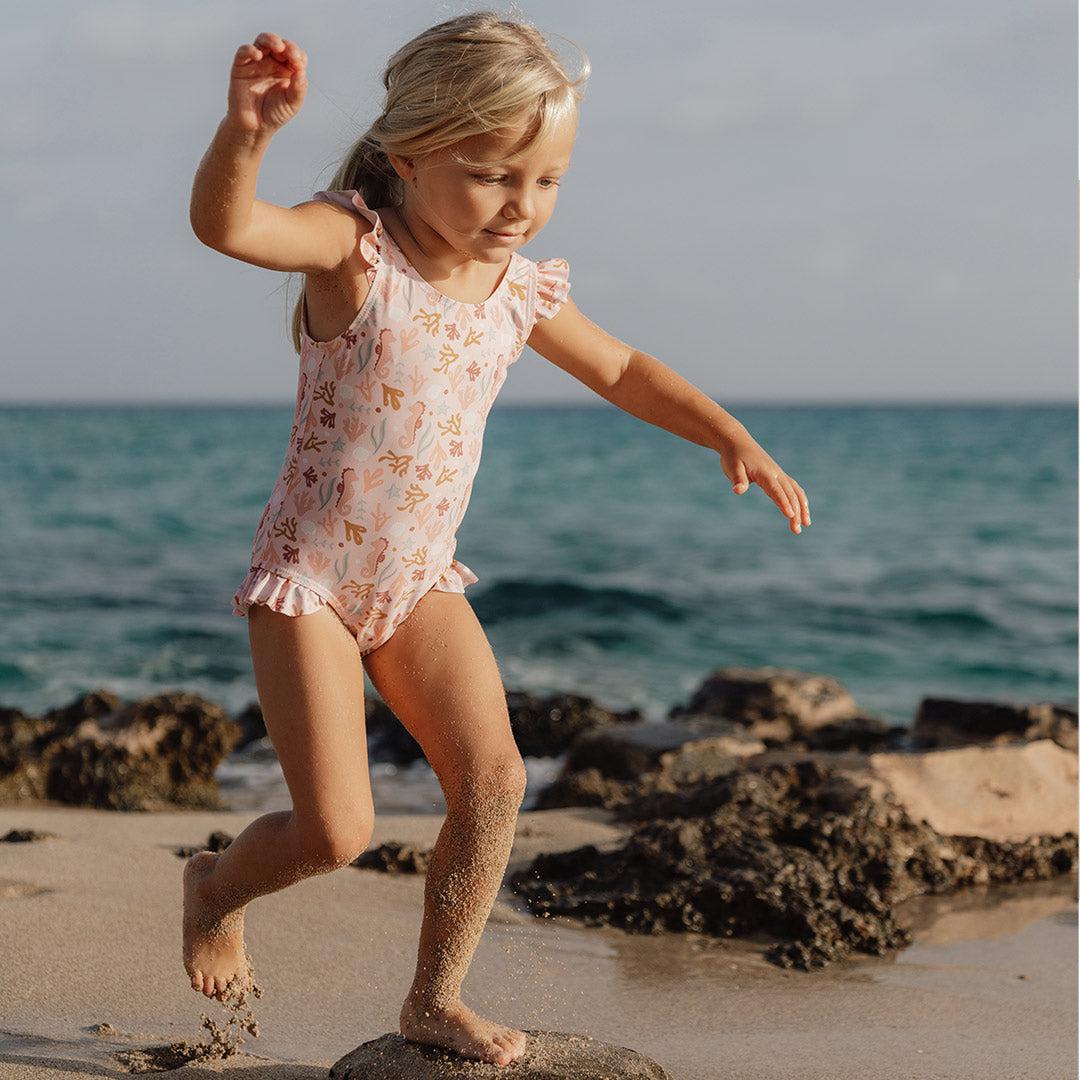 Little Dutch Ruffles Bathsuit - Ocean Dreams Pink