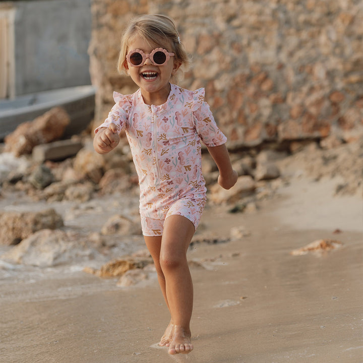 Little Dutch Short Sleeves Swimsuit - Ocean Dreams Pink
