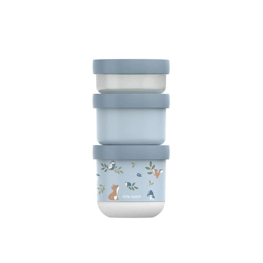 Little Dutch Set Snack Box Stack Mepal Mio - Blue-Snack Boxes-Blue- | Natural Baby Shower