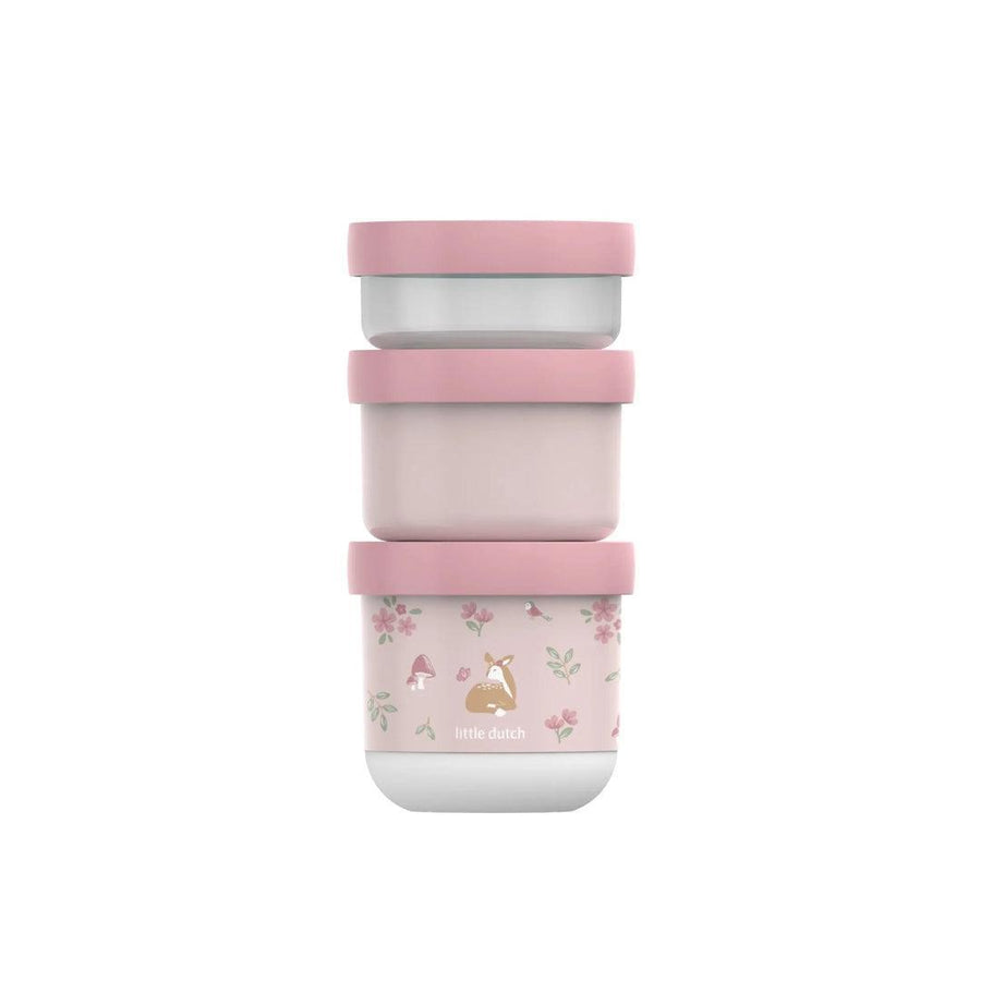 Little Dutch Set Snack Box Stack Mepal Mio - Pink-Snack Boxes-Pink- | Natural Baby Shower