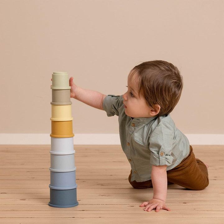 Little Dutch Stacking Cups - Blue-Stacking Toys-Blue- | Natural Baby Shower