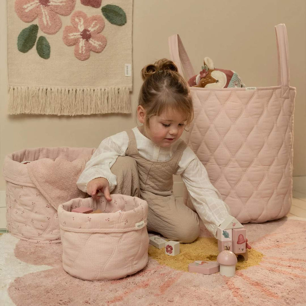 Little Dutch Storage Basket Small - Pure Blossom-Storage Baskets-Pure Blossom-Small | Natural Baby Shower