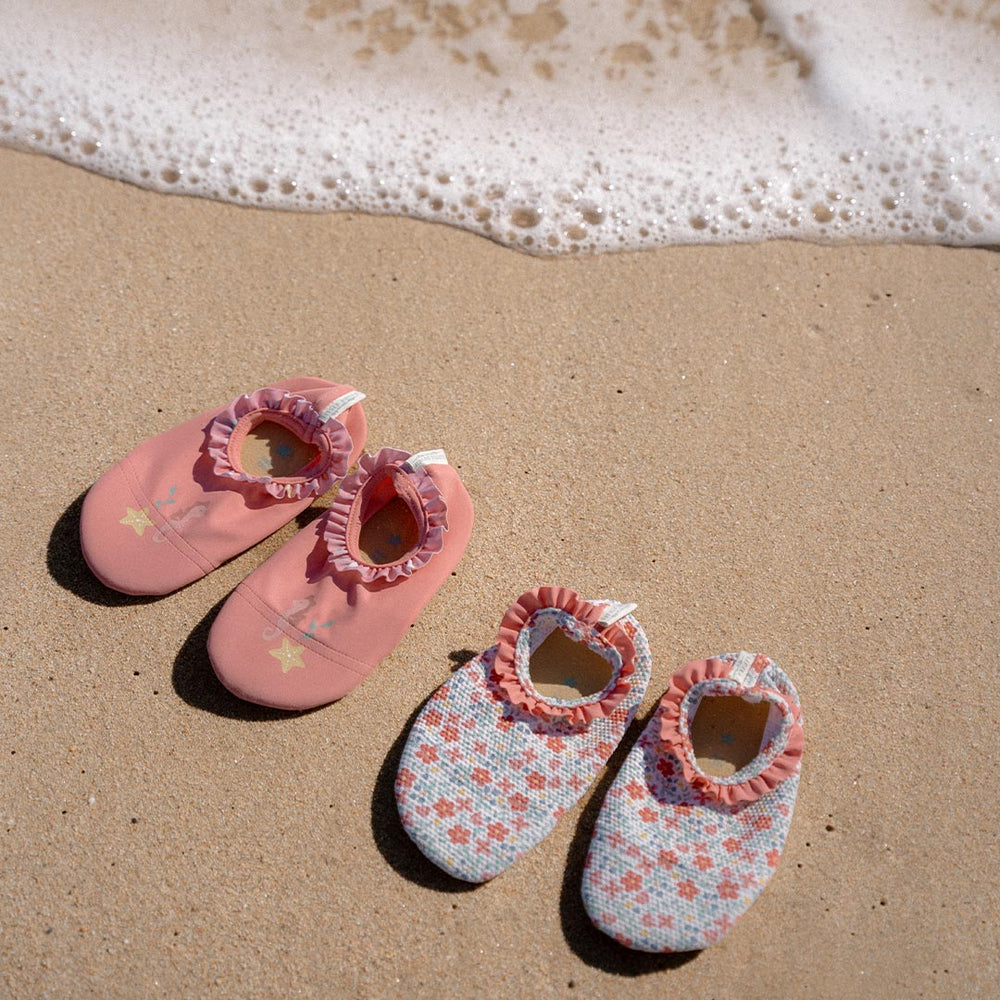 Little Dutch Swim Shoes - Sunny Flowers Rouge-Swim Shoes-Sunny Flowers Rouge-19-20 | Natural Baby Shower