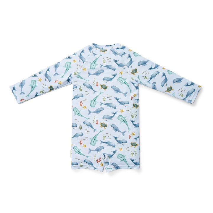 Little Dutch Swimsuit Long Sleeves - Ocean Sea Life Multicolour-Swimsuits-Ocean Sea Life Multicolour-62/68 | Natural Baby Shower