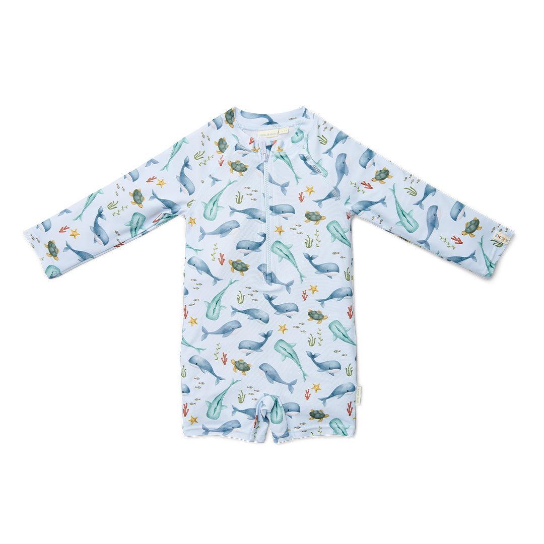 Little Dutch Swimsuit Long Sleeves - Ocean Sea Life Multicolour-Swimsuits-Ocean Sea Life Multicolour-62/68 | Natural Baby Shower
