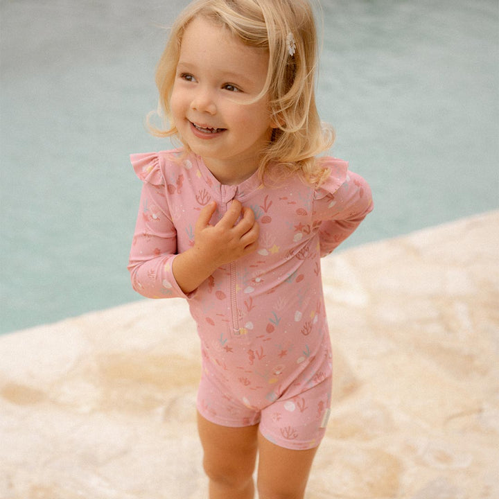 Little Dutch Swimsuit Long Sleeves - Ocean Treasures Multicolour-Swimsuits-Ocean Treasures Multicolour-74/80 | Natural Baby Shower